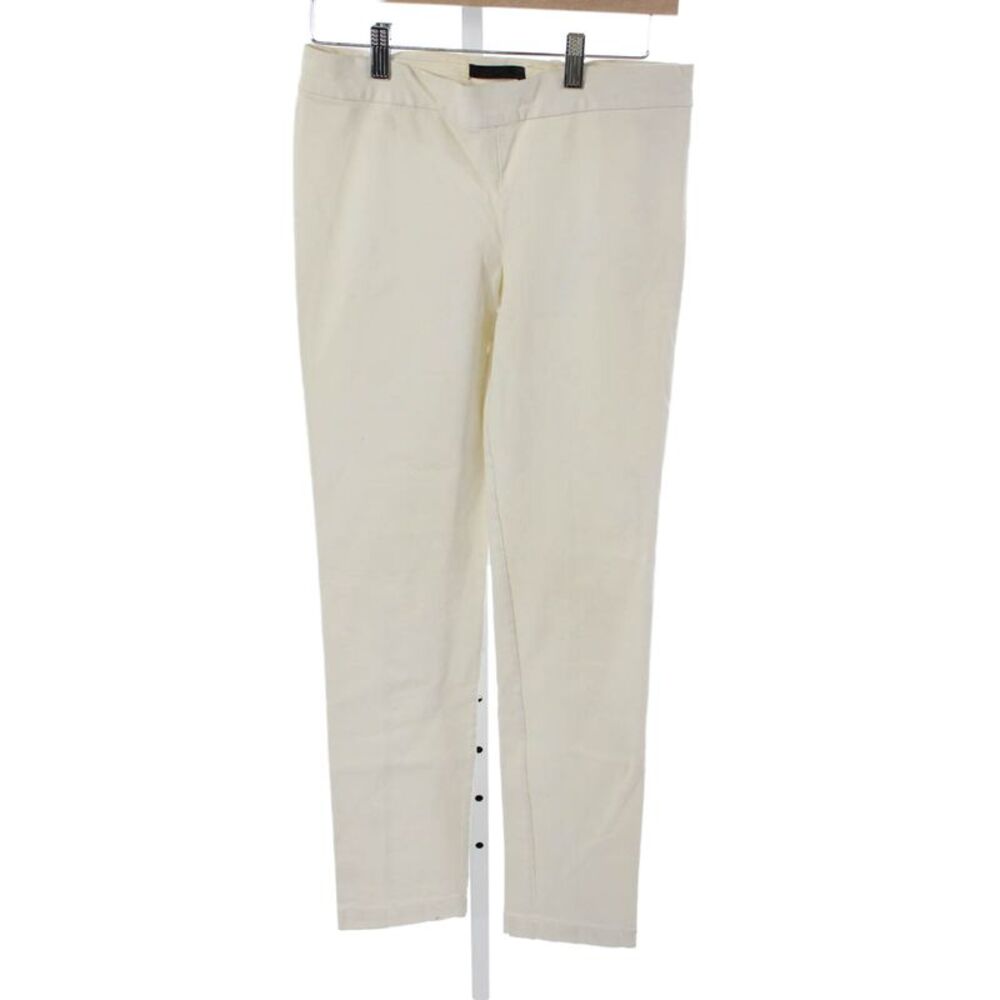 The Row Women Ivory Cotton Mid Rise Pants Inseam 26 Size S